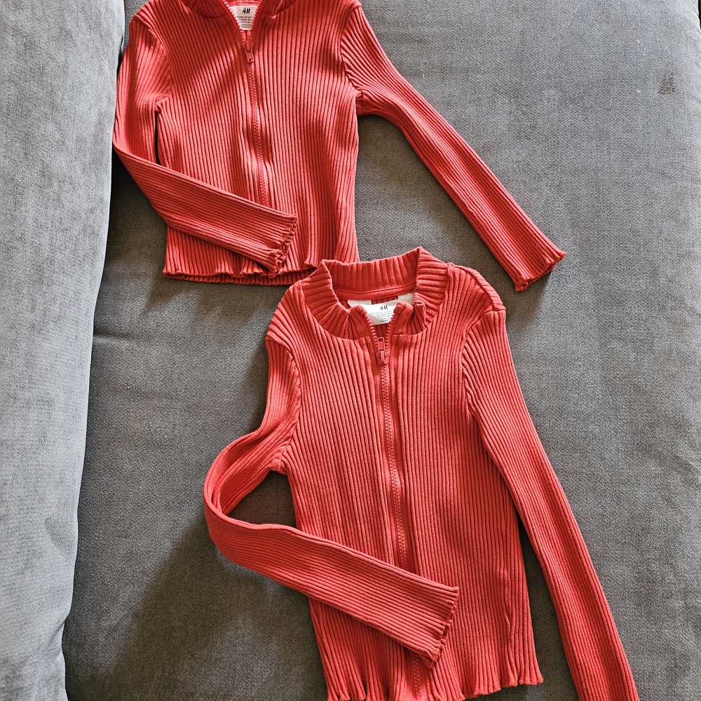 Bundle Of 2 Ribbed jersey cardigan For Little Girls - Picture 2 of 2